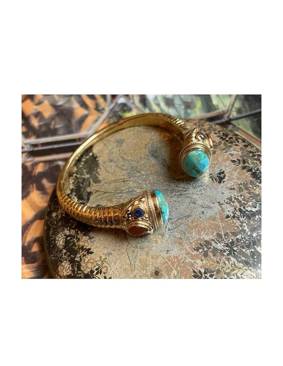 Bracelets Room Service Jewelry  | Jonc Maharadjah - Turquoise